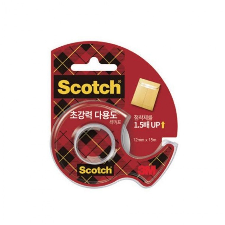 3M 다용도테이프 초강력 SH1215D (12mmX15M) - 깔끔 컷팅 학용품 문구용 강력접착 사무용 - 상품 이미지