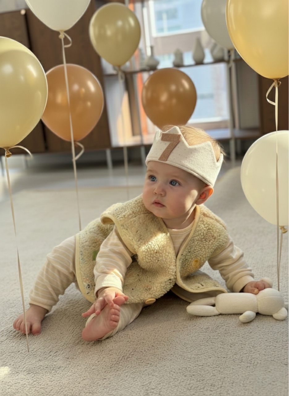 아가모아 아기 기념일 생일 왕관 머리띠 출산 임신 선물