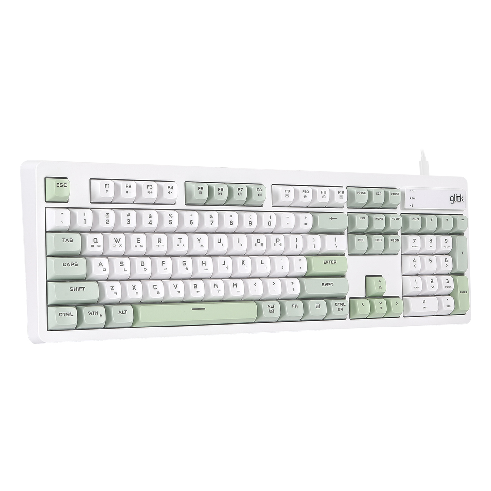 지클릭커 오피스프로 OPK50 사일런스 M RGB 풀윤활 무소음 방수 키보드 104키 Greenwich - 상세 이미지 4