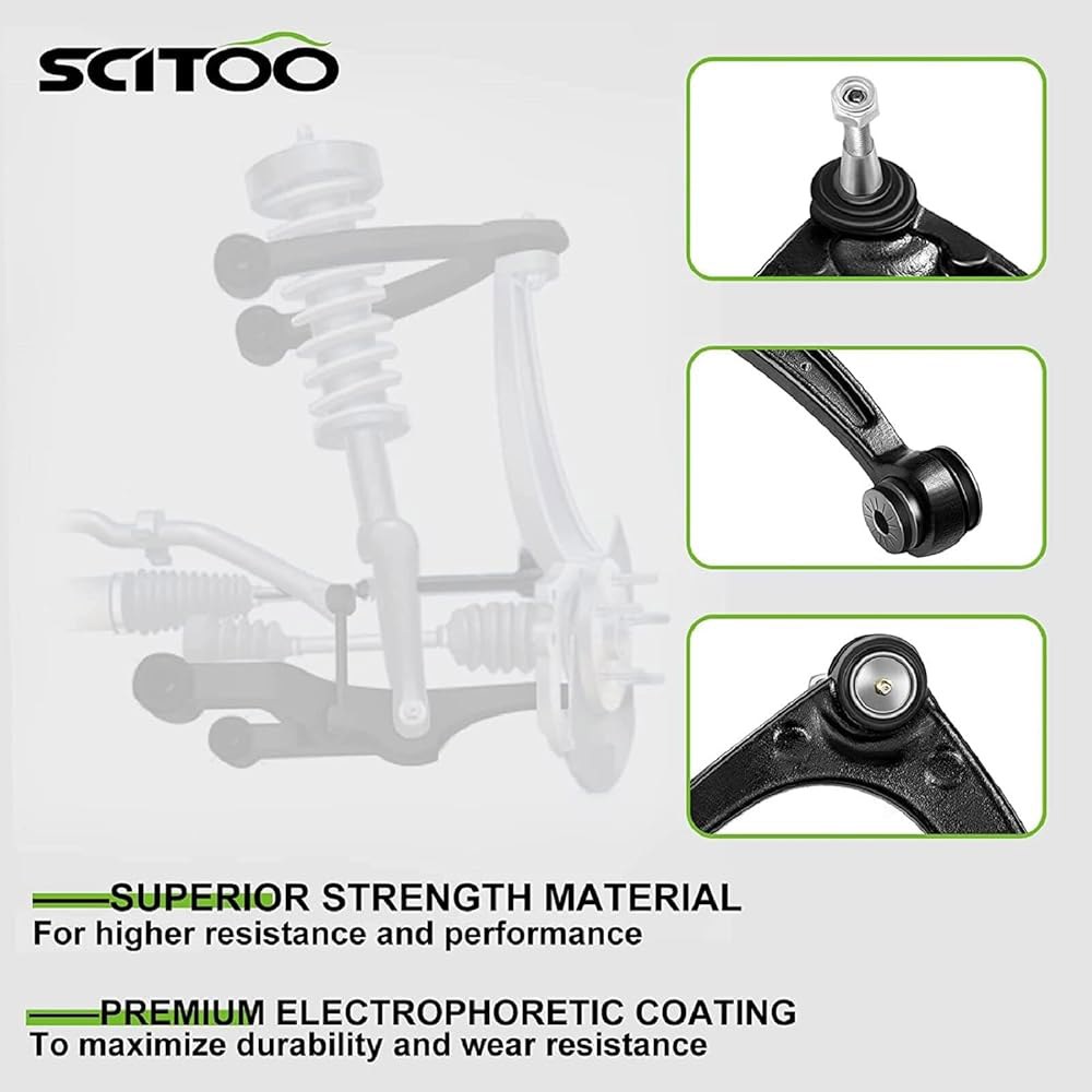 SCITOO 6피스 프론트 서스펜션 키트 하이랜더용 2004-2006 랙 2004-2007 엔드 RX350 핏 RX330 스티어링 토요타 내부 부츠 타이 외부 렉서스 2007-20 - 상세 이미지 2