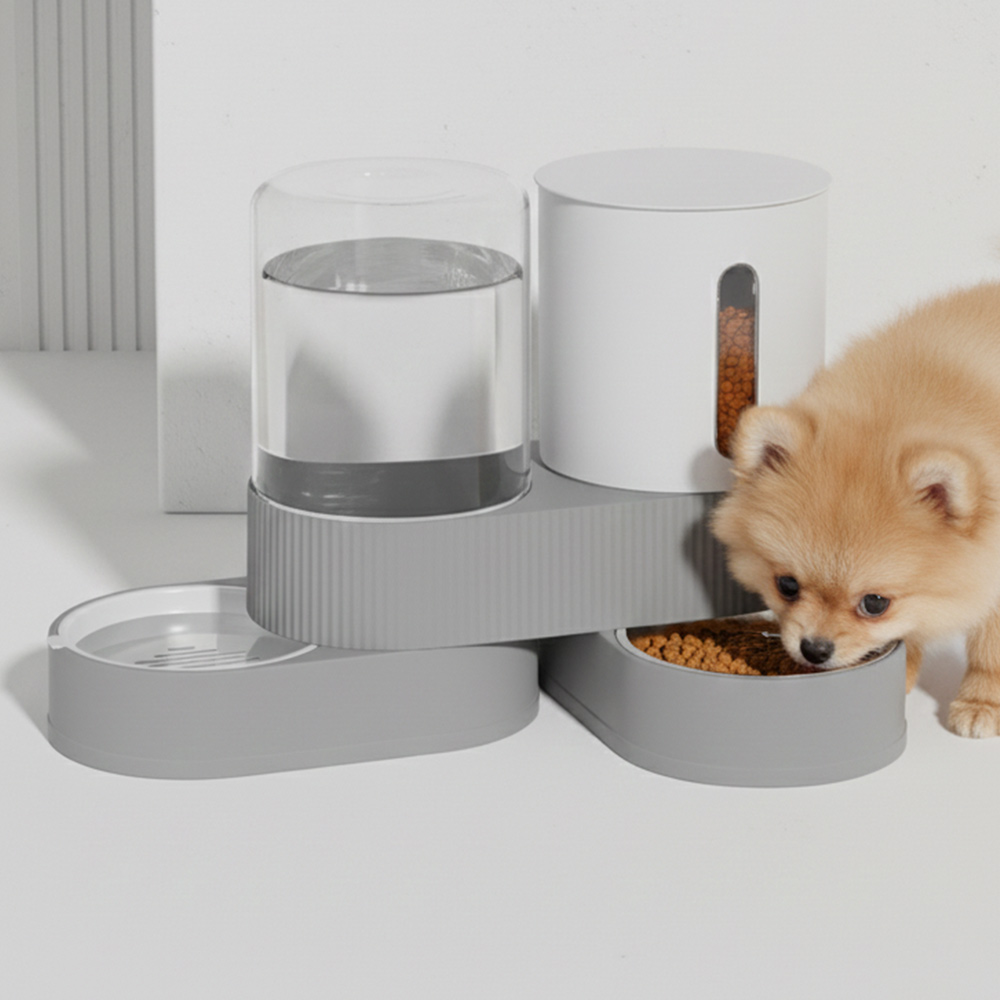 반자동 급수기 2in1 반려동물 급수식기 대용량 2.4L 360도 회전