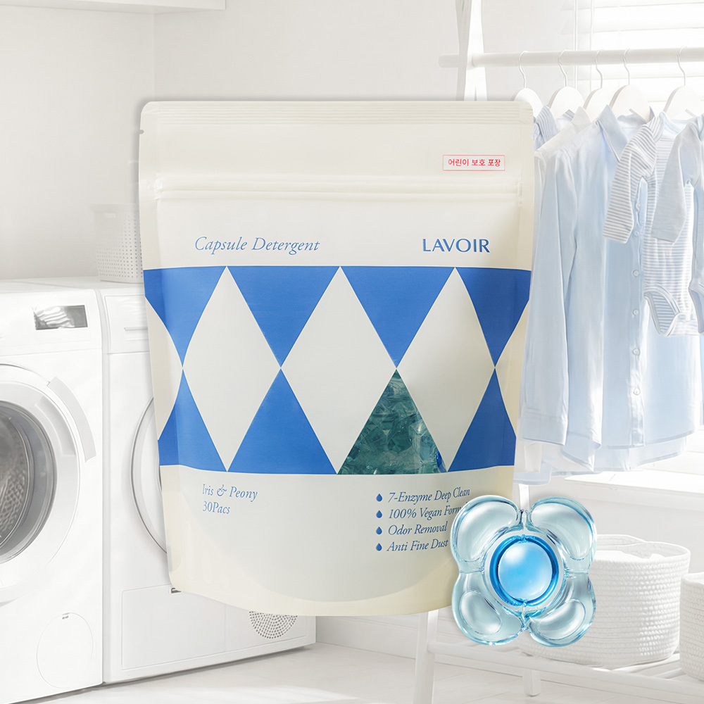 라브아 비건 실내건조 미세먼지 캡슐세제 30개입, 1개 - 상품 이미지