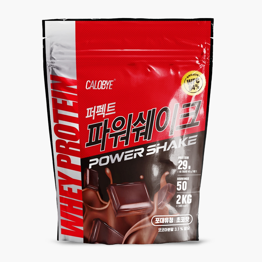 칼로바이 퍼펙트 파워 쉐이크 포대유청 김종국 프로틴 단백질 초코맛, 2kg, 1개 - 메인 이미지