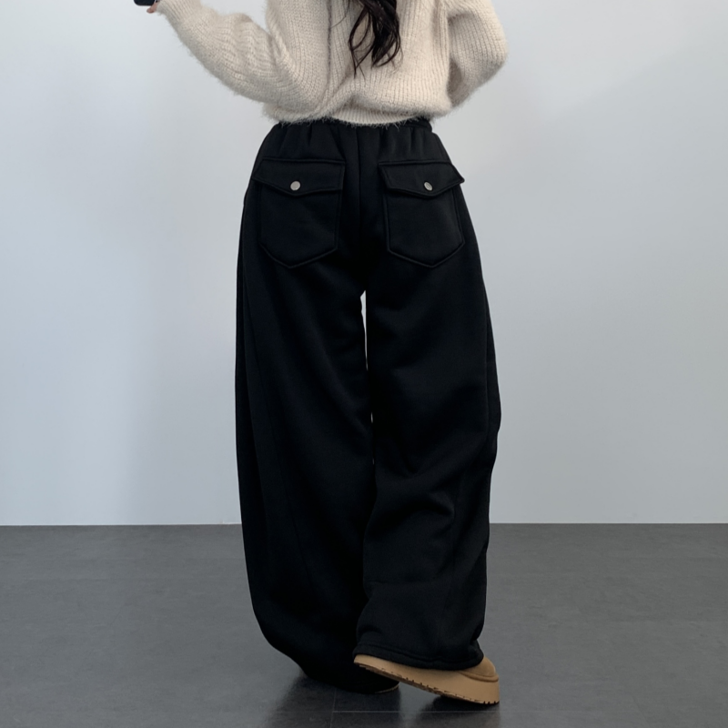 겨울 키작녀기모바지 와이드 트레이닝바지 이미지 8