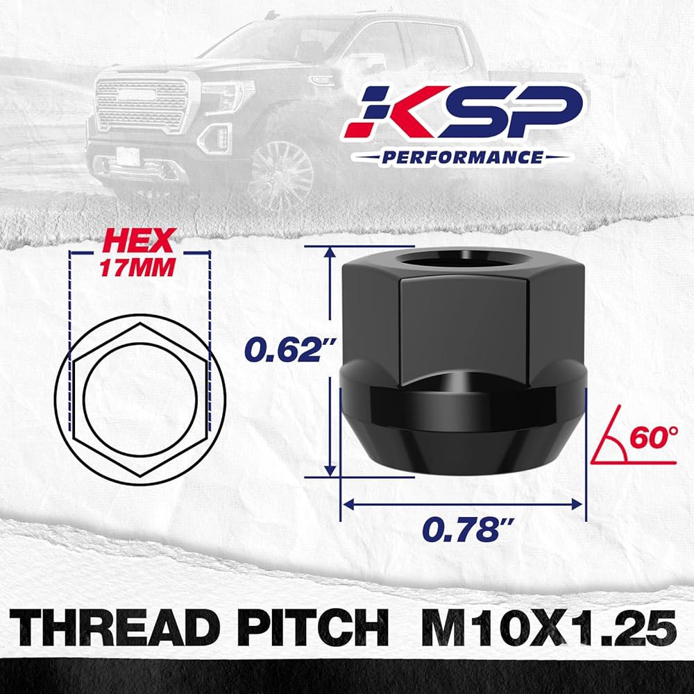 KSP M10x1.25 오픈 엔드 에이콘 너트 캔암 너트, 16피스 휠 러그 가와사키 육각 17mm TRX 폴라리스 레니게이드 0.6인치(16mm) 커맨더 KVF KAF 아웃랜더 - 상세 이미지 2