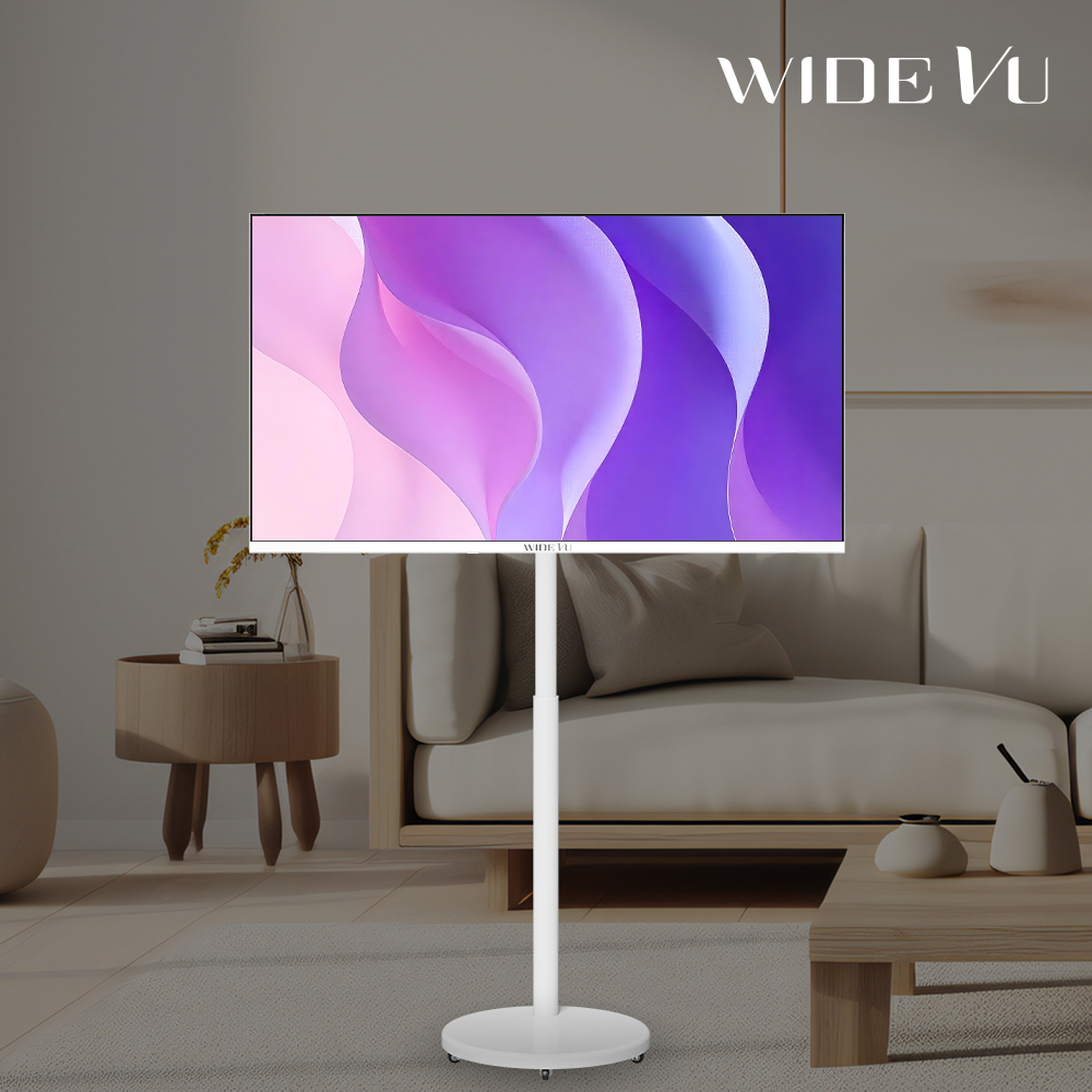 와이드무빙뷰 화이트에디션 삼탠바이미V3 셋트 QLED 109cm(43인치) UHD 4K 스마트 이동식 TV 중소바이미 유압식 높이조절 삼텐바이미