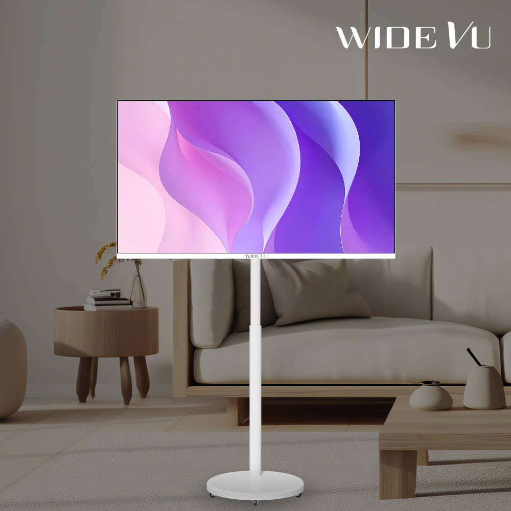 와이드뷰 와이드무빙뷰 화이트에디션 삼탠바이미V3 셋트 QLED 109cm(43인치) UHD 4K 스마트 이동식 TV 유압식 높이조절