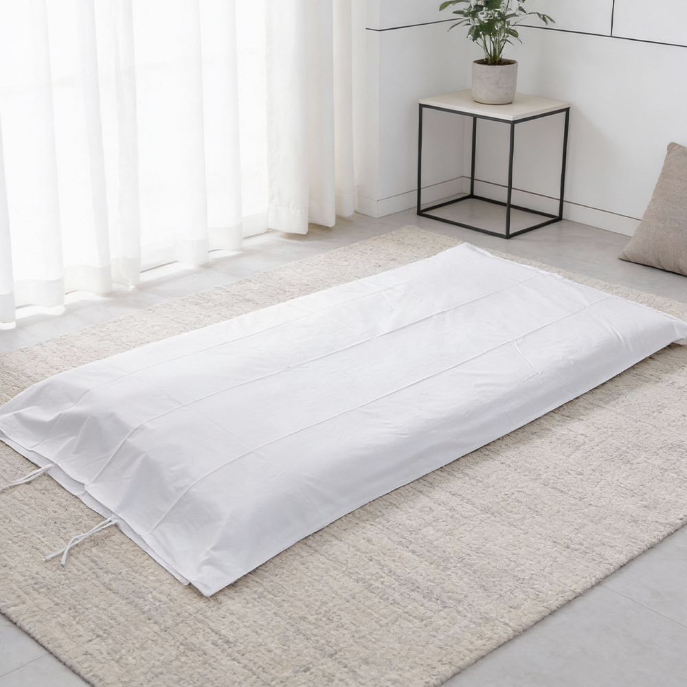 한실 요커버 구김없는 호텔침구 무지 프리미엄 80수(고밀도 순면) 화이트, S 싱글(160x230cm)