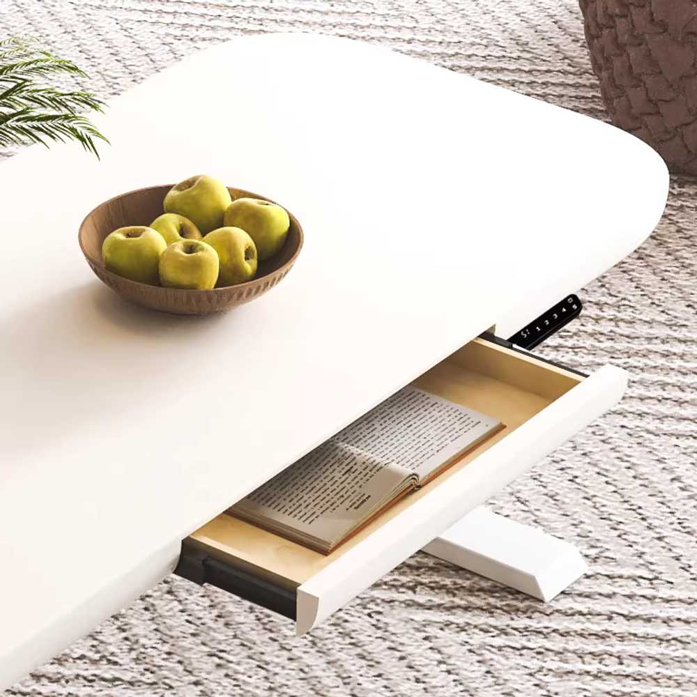 모션 소파 테이블 전동 상승 거실 다용도 보조 탁자 120x60cm 듀얼모터-플러그인 - 상세 이미지 2