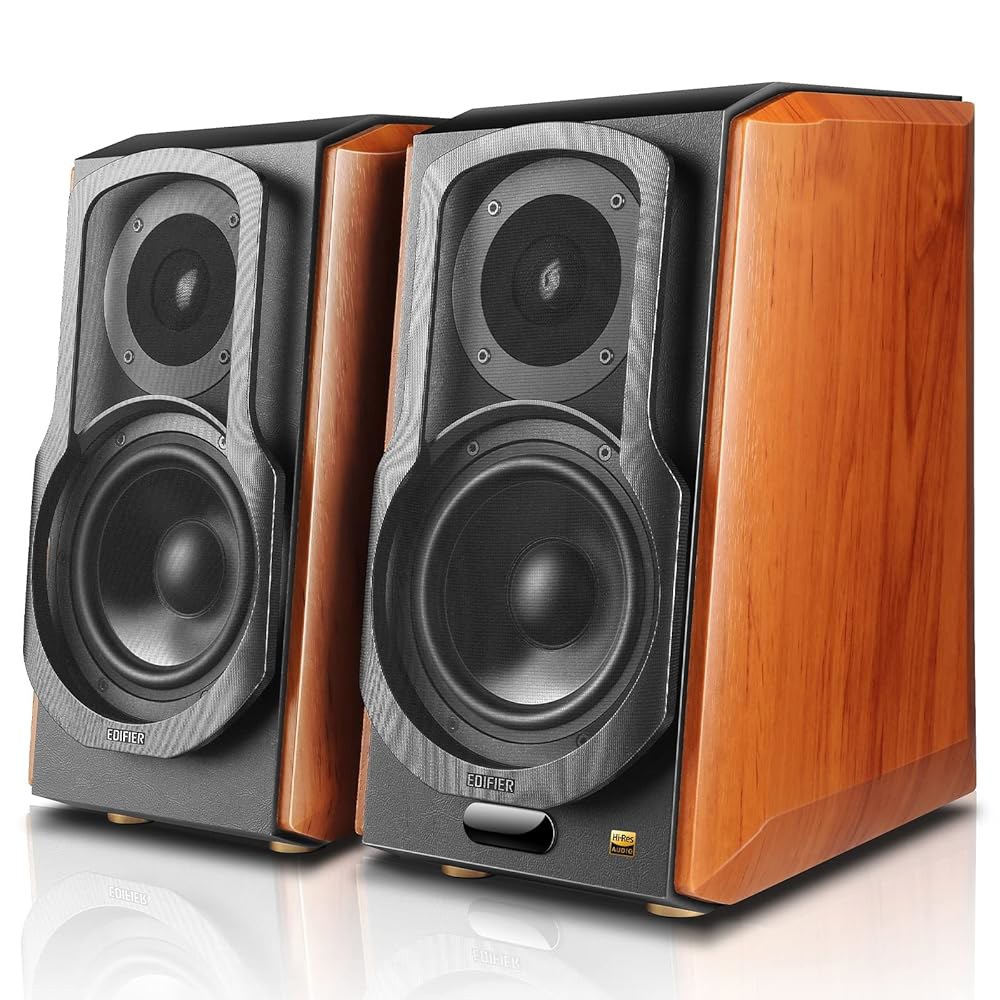Edifier S1000W WiFi 오디오파일 액티브 책장 2.0 스피커, 120W RMS 무선 하이파이 블루투스 사운드 시스템, Alexa와 함께 작동, 광학 /RCA x 2 - 상세 이미지 2