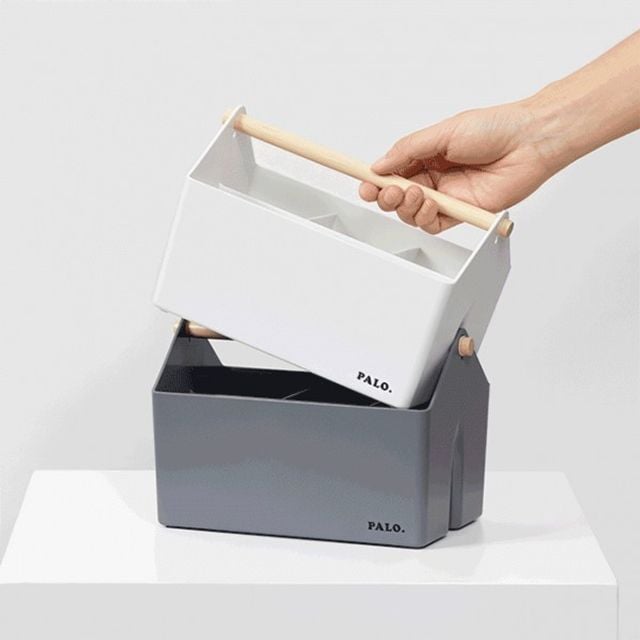 정리함 우드핸들 오거나이저 분할칸막이 컴팩트 팔로 GRAY-27339 - 상품 이미지
