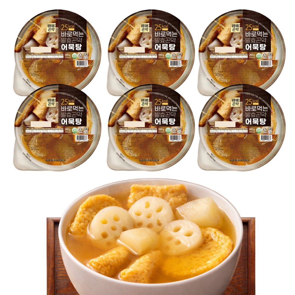 저칼로리 바로먹는 발효곤약 어묵탕 칼로리낮은 간편식 간편한 오뎅탕 국물 360g, 6개 - 상품 이미지