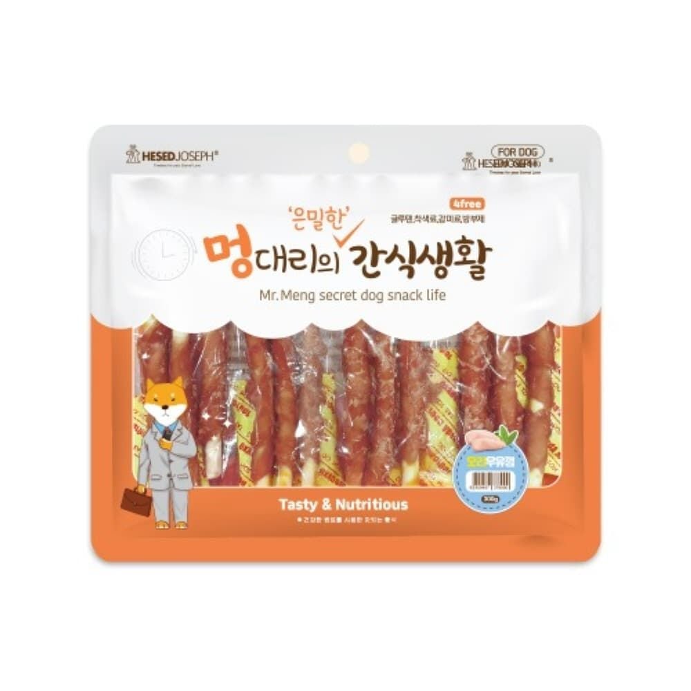 멍대리의 은밀한 간식생활 오리우유껌300g - 상품 이미지