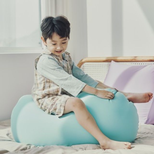 유아 소파 아기 유아용 에그 빈백 (둥근모양) 블루