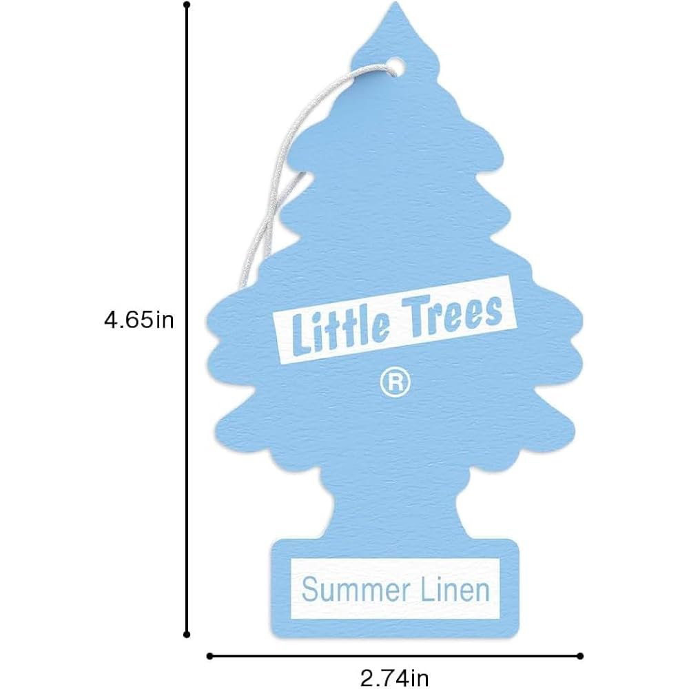 Little Trees 판지 걸이식 자동차, 청정제, 여름 사무실 팩) 공기 및 가정 (24개 리넨 Linen 6 Count (Pack of 4) - 상세 이미지 2