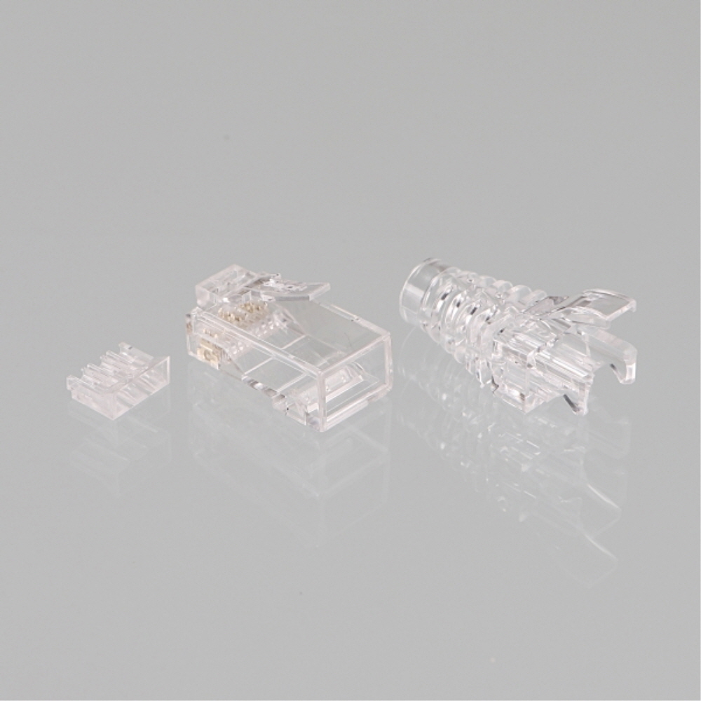가온전선 UTP CAT.6 8핀 J1881 관통형 RJ45 랜선 모듈러잭 커넥터 100개 - 상세 이미지 3