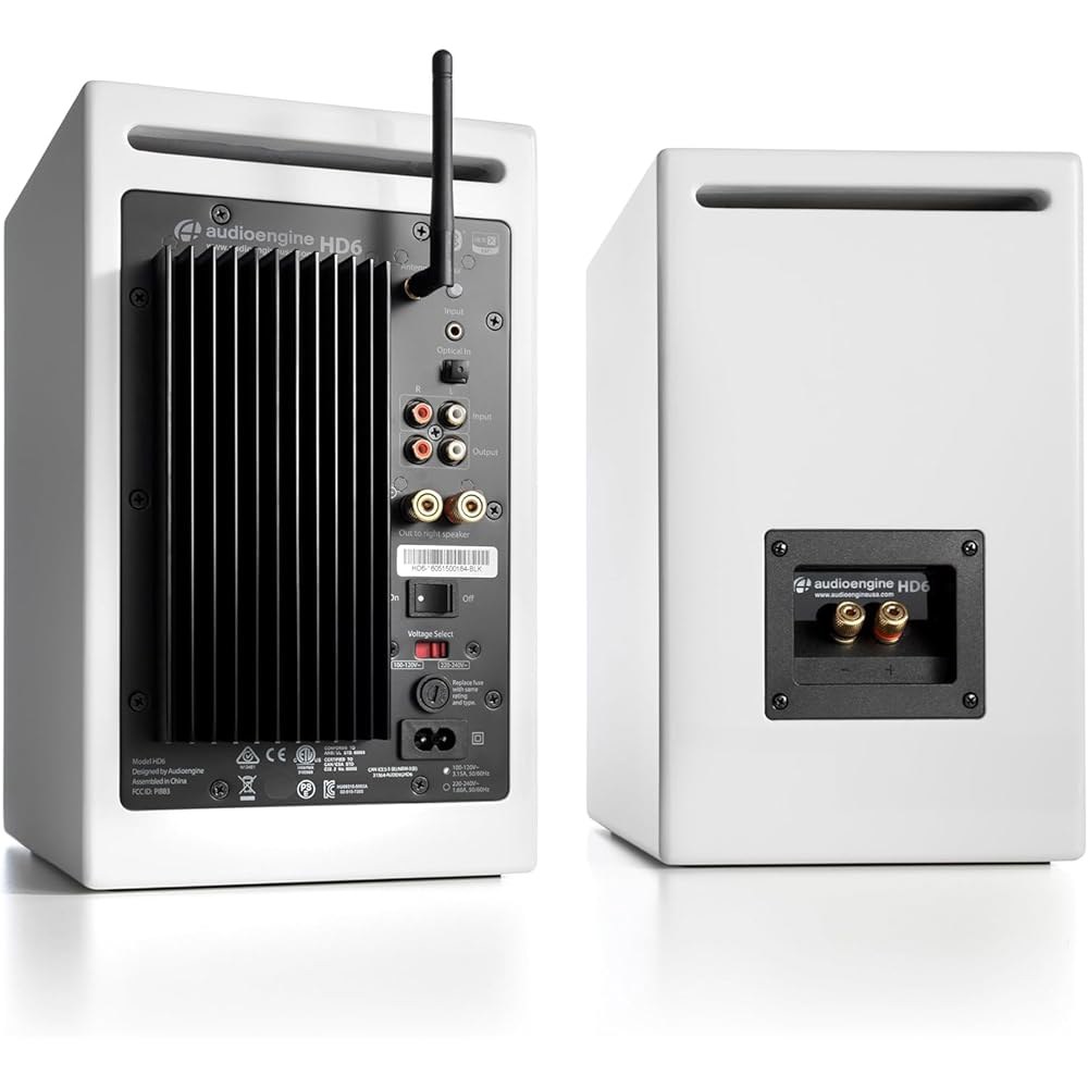 오디오 엔진 HD6 프리미엄 24비트 책장 스피커 - 무선 150W 블루투스 강력한 홈 음악 시스템 시어터 시스템, 스튜디오 모니터 Black - 상세 이미지 2