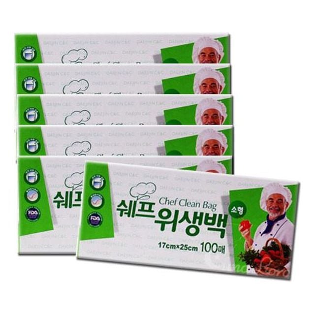 쉐프위생백 소 100매 6개 - 상품 이미지