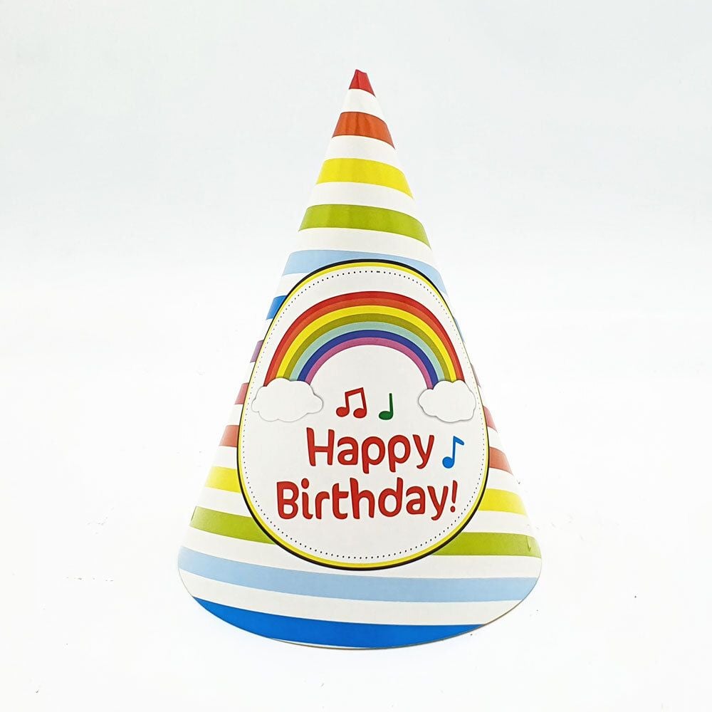 고깔모자 무지개 파티용품 생일모자 꼬깔모자 - 메인 이미지