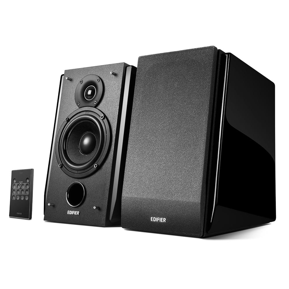 블루투스 및 광학 입력이 가능한 Edifier R1850DB 액티브 책장 스피커 - 2.0 스튜디오 모니터 서브우퍼 라인 아웃이 포함된 앰프 내장 - 상세 이미지 2
