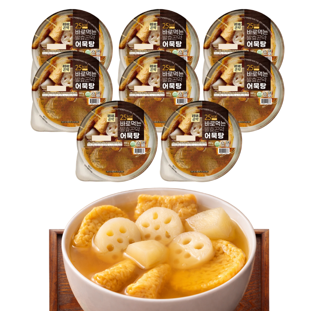 저칼로리 바로먹는 발효곤약 어묵탕 칼로리낮은 간편식 간편한 오뎅탕 국물 360g, 8개 - 상품 이미지