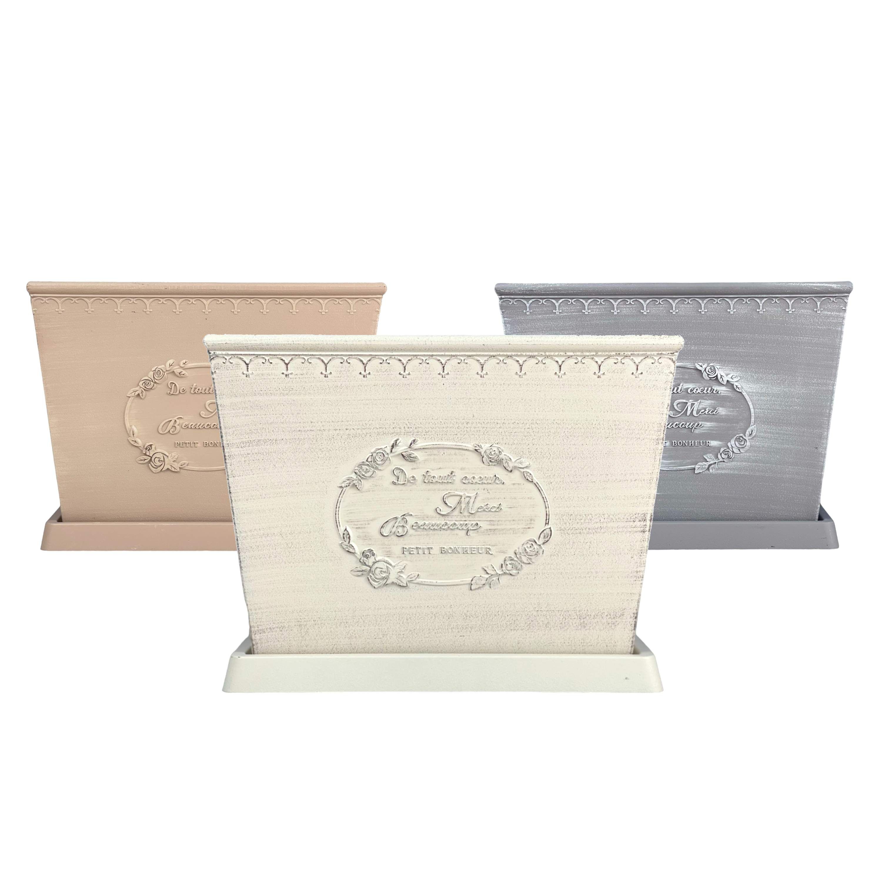 피클레온 브러쉬터치 화분 높은직사각 26x15x20cm 브라운 BR - 상품 이미지