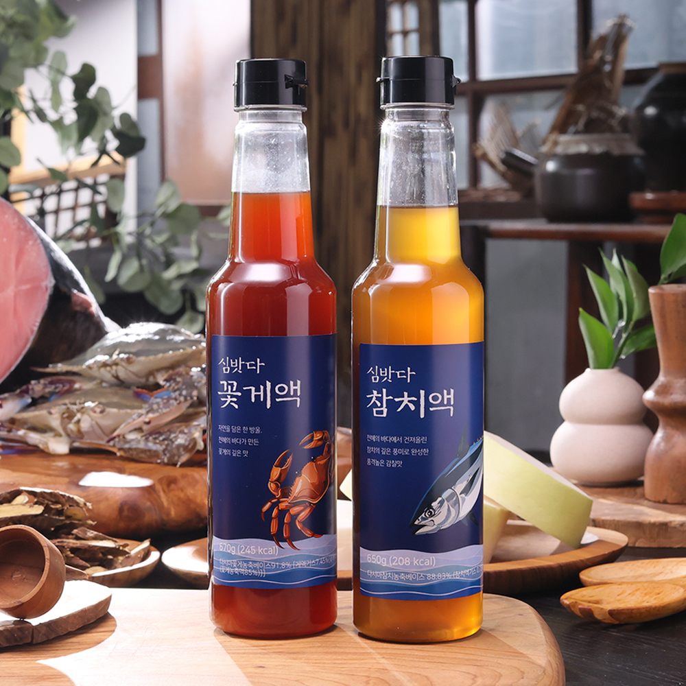 심밧다 참치액+꽃게액 어간장 프리미엄 세트 - 상품 이미지