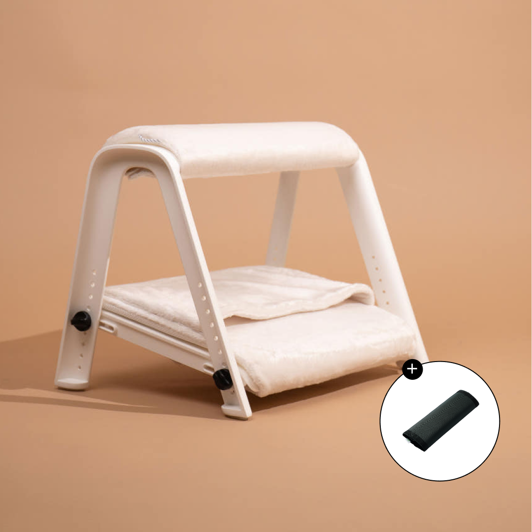 로우모 2단 발받침대 LC99 화이트 Heat + 코듀라 상단 커버