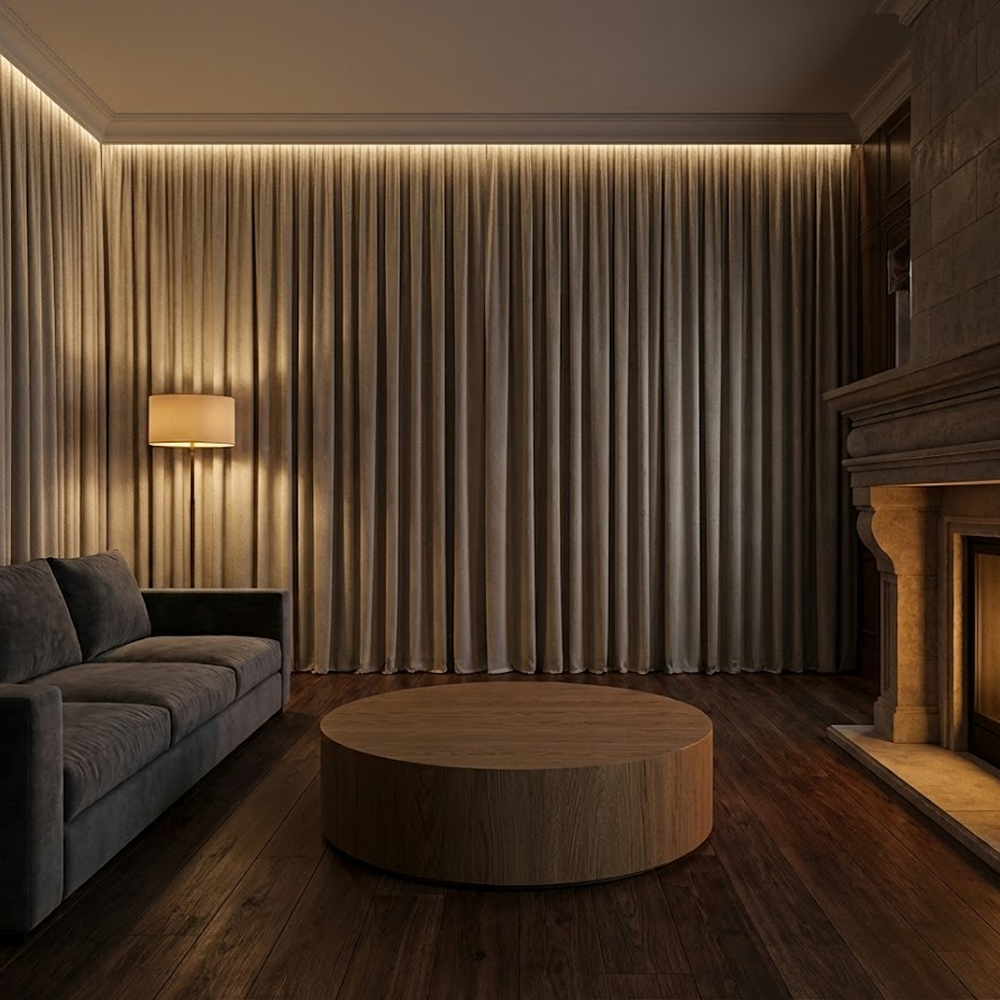 [난연 5중직] 두꺼운 온담커튼 암막100% 형상기억 나비주름 방한 단열 핀형 맞춤 커튼