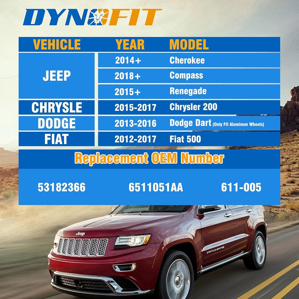Dynofit M12x1.25 러그 볼트 세트, 스터드 체로키 611-005 x Je-ep 섕크 휠 레니게이드와 500 크라이슬러 너트 20개, 닷지 200용, 나침반 1.25 - 상세 이미지 3