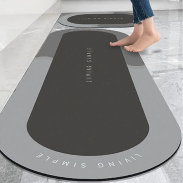 (청결공감) 빨아쓰는 규조토 프리미엄 발매트 대 딥그레이(80x50Cm) - 상품 이미지