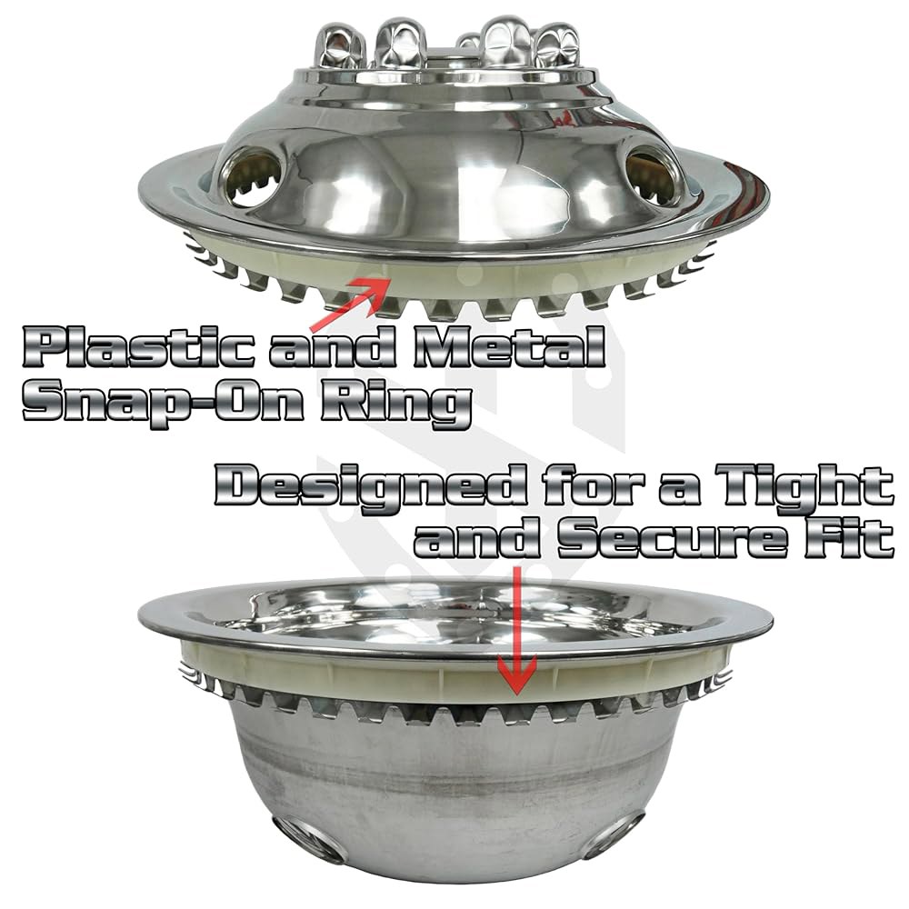 Simultron 16FG-U001-SO 40.6cm(16인치) 스테인리스 스틸 스냅온 포드 휠 E350/E450, 시뮬레이터 듀얼 모터홈/트럭/RV/밴용 GMC - 상세 이미지 3