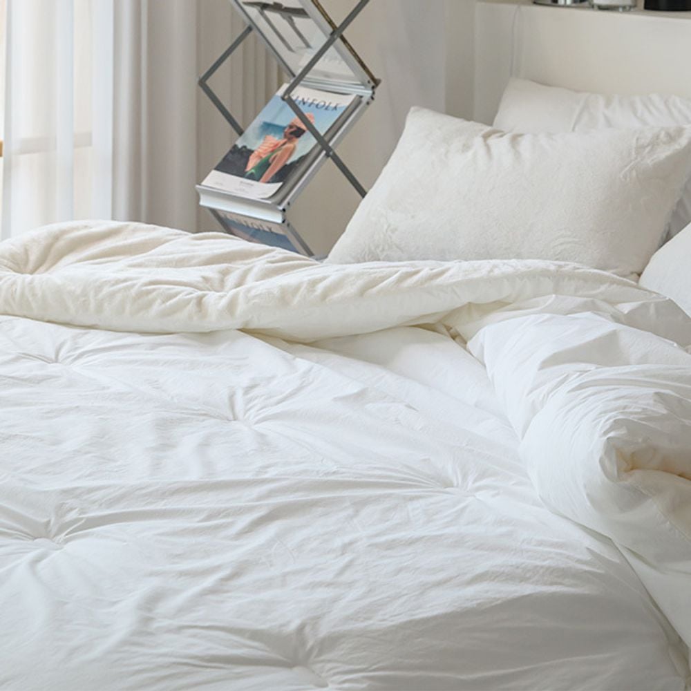 고밀도 60수 극세사 차렵이불 SS 화이트 단품 호텔 차렵이불SS