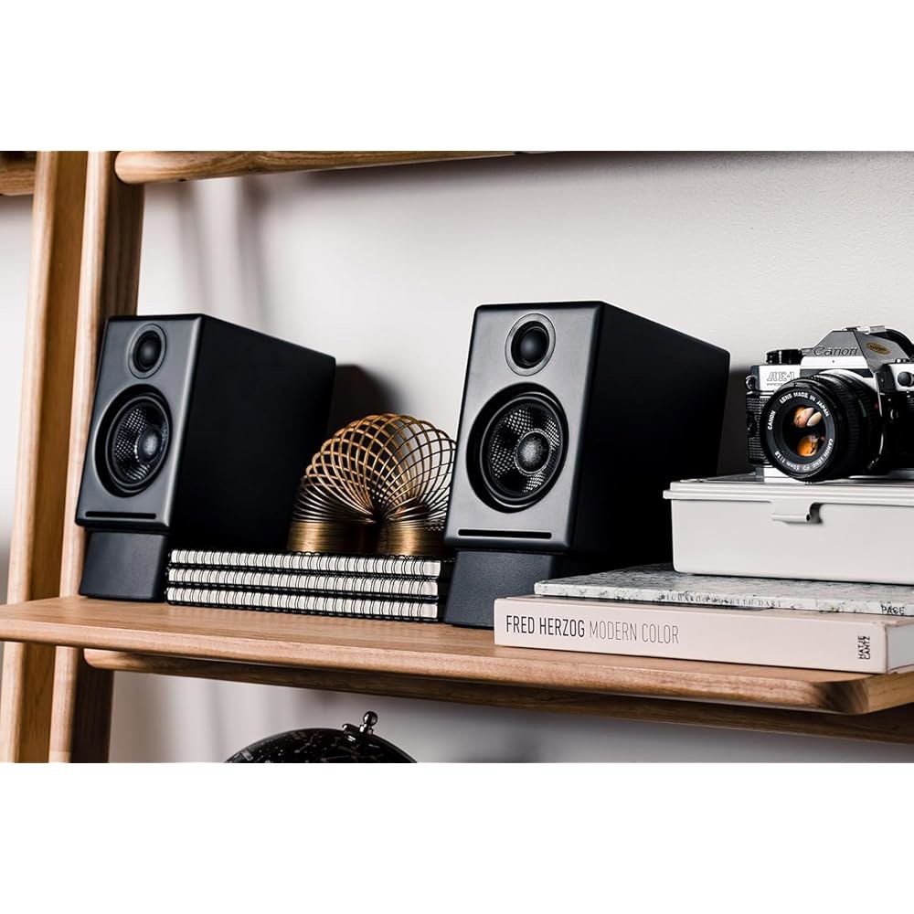 오디오엔진 A2+ 데스크톱 24비트 무선 블루투스 스피커 - 음악 및 게임용 60W 컴퓨터 Gloss White Portable - 상세 이미지 2