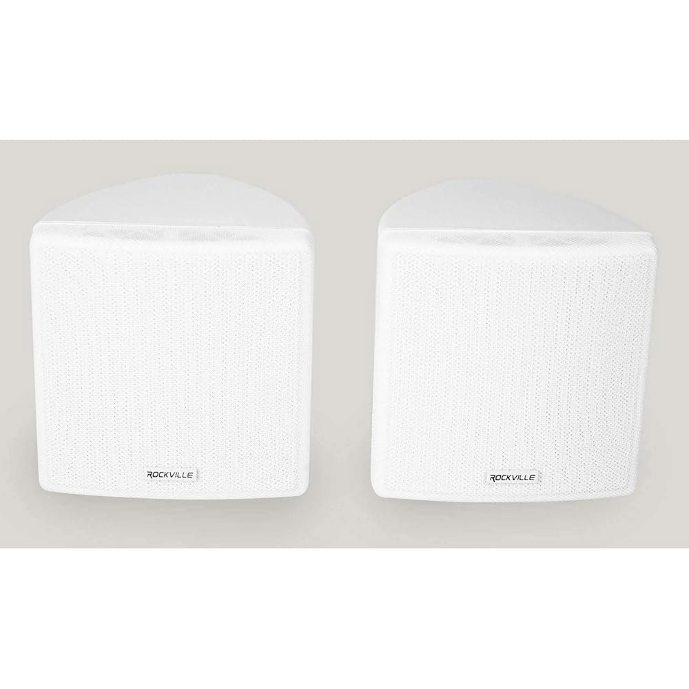 로크빌 페어 큐브 70V 화이트 커머셜 스피커, 6W / 3W 1.5W 탭 옵션, 스위블 마운트, 양방향 사운드, 레스토랑 및 사무실용 White - 상세 이미지 2