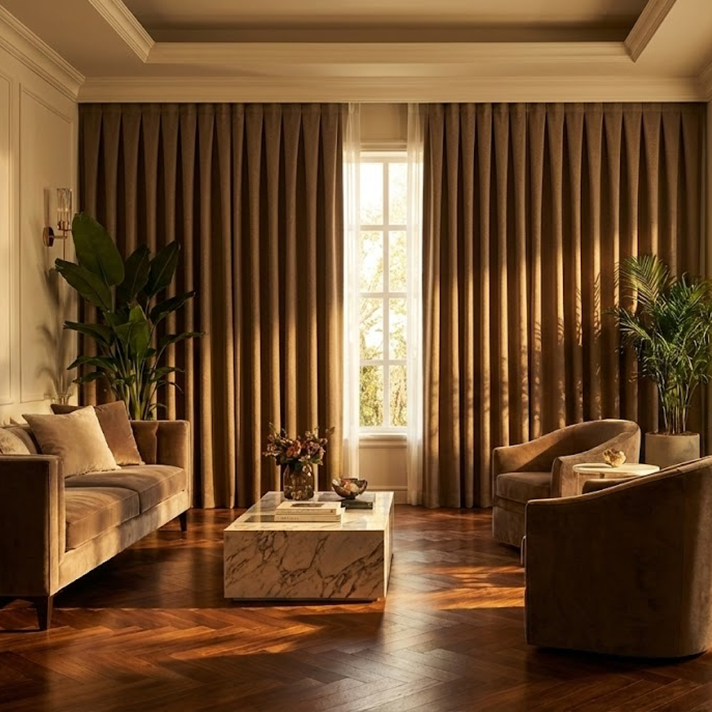 [난연 5중직] 두꺼운 온담커튼 암막100% 형상기억 나비주름 방한 단열 핀형 맞춤 커튼