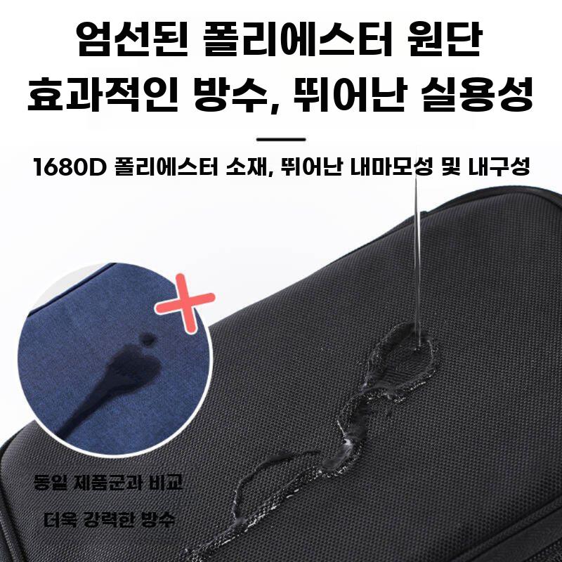 대용량 보온 보냉 가방 차량용 아이스 쿨러 배달 휴대용 8L 온도 표시 검은색 어깨끈 1개 + 얼음팩 5개 - 상세 이미지 4