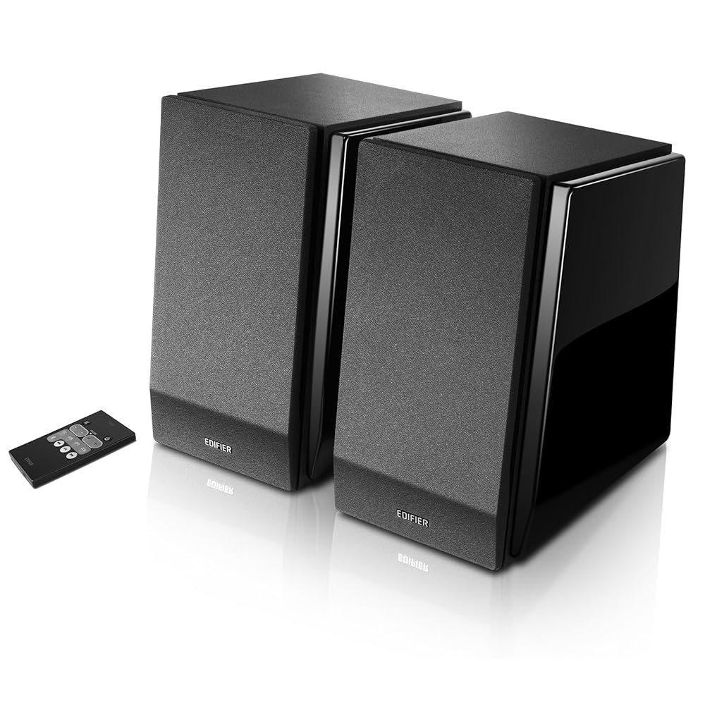 블루투스 및 광학 입력이 가능한 Edifier R1850DB 액티브 책장 스피커 - 2.0 스튜디오 모니터 서브우퍼 라인 아웃이 포함된 앰프 내장 - 상품 이미지