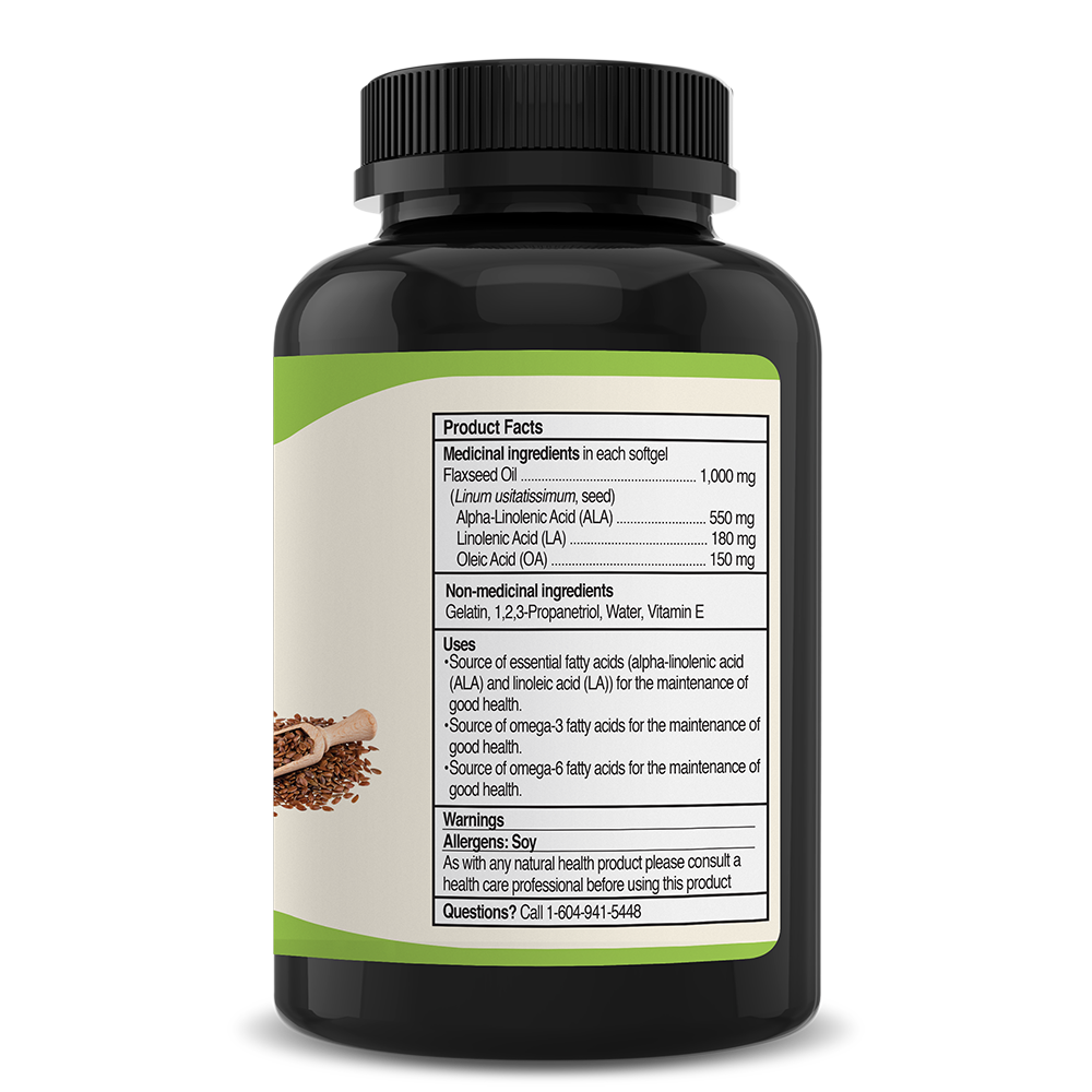 베스타 플렉씨드오일 Flaxseed Oil 1000mg 식물성 아마씨유 180캡슐 - 상세 이미지 2