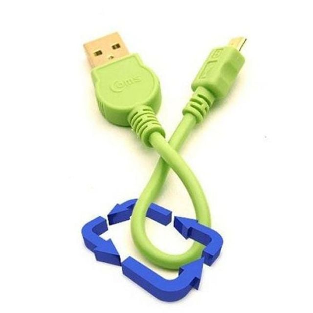 케이블 변환 핸드폰 충전기 마이크로 USB 그린 B 10cm - 상품 이미지