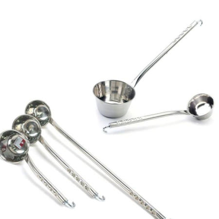 샷구 스텐 대형 배식 국자 물국자 길이 600cc 12호 73cm