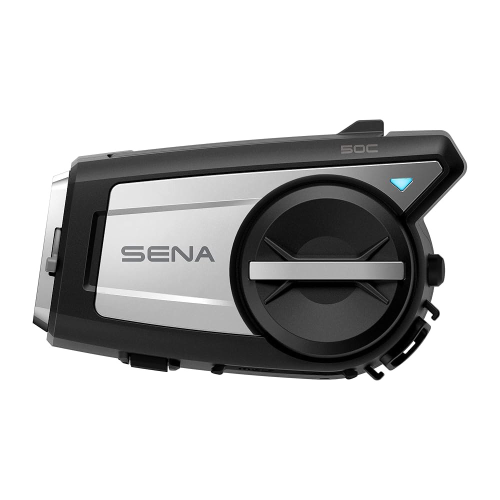세나 50C 모터사이클 커뮤니케이션 및 4K 카메라 시스템과 사운드 바이 하만 카돈 통합 메시 헤드셋, 프리미엄 마이크 스피커 포함 - 상품 이미지