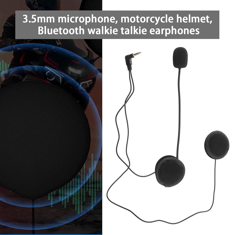 마이크로 트레이더스 헬멧 마이크 헤드폰 하드 케이블 헤드셋 3.5mm 오토바이 인터콤 V4 V6 인터콤용 - 상세 이미지 2