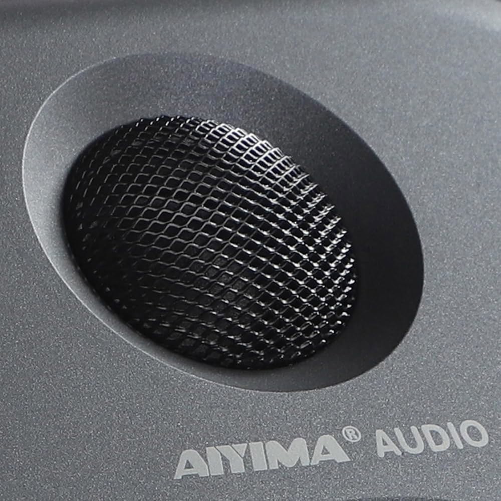 AIYIMA S400 80와트 2.0 채널 홈 오디오 액티브 책장 스피커, 블루투스/광학/RCA/USB TV 입력, 우퍼, 혼 트위터, 리모컨 포함 - 상세 이미지 3