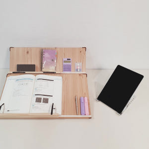 위즈 2단독서대 슬라이드 레일형 원목 책받침대 필기용 책거치대 북스탠드 ... 실사용 후기 | 효과 있을까? - 상품 이미지 3