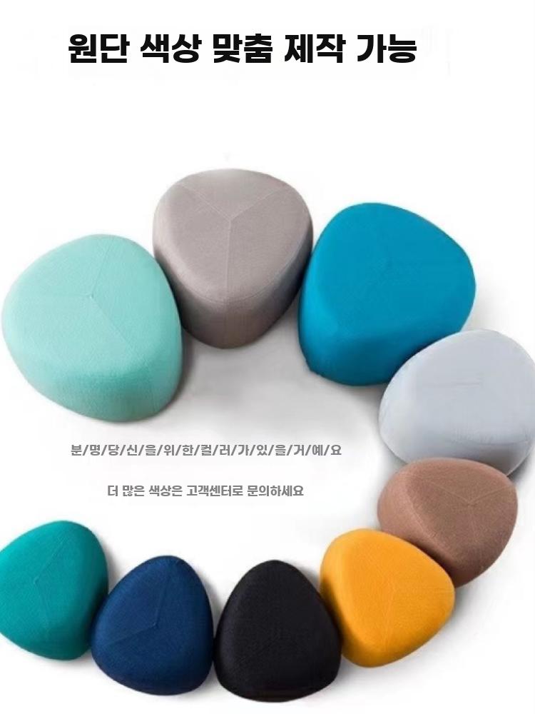 디자인 스툴 오브제 소파 쿠션 벤치 의자 인테리어 옐로우 - 상세 이미지 4