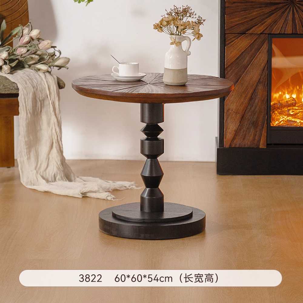우드 티테이블 거실 소파 북유럽 원형 커피 홈 카페 A 이미지 7