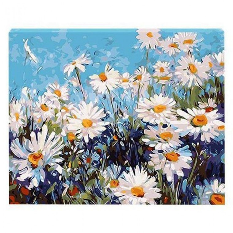 EAS DIY 명화그리기 유화 페인팅 데이지와 하늘 40X50 - 상품 이미지