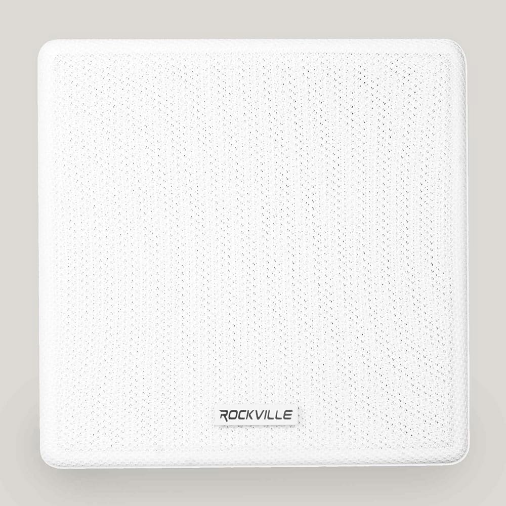 로크빌 페어 큐브 70V 화이트 커머셜 스피커, 6W / 3W 1.5W 탭 옵션, 스위블 마운트, 양방향 사운드, 레스토랑 및 사무실용 White - 상세 이미지 3
