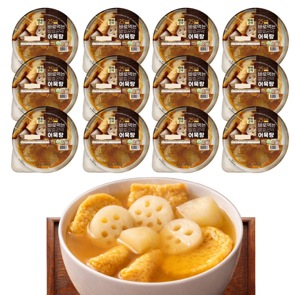저칼로리 바로먹는 발효곤약 어묵탕 칼로리낮은 간편식 간편한 오뎅탕 국물 360g, 12개 - 상품 이미지